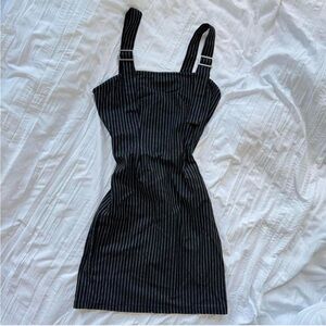 Black & White Striped Mini Dress